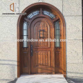 Custom size entry french doors solid wood front door with glass